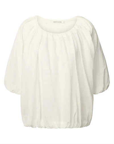 Rabens Saloner - Rachelle Voile Cloud Bluse - White